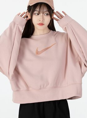 耐克宽松休闲运动蝙蝠袖卫衣