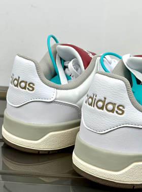 阿迪达斯男女鞋冬季新款酒红色复古美式篮球鞋NEO Entrap小白鞋