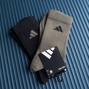 阿迪达斯袜子男女冬季新款美式男袜篮球两双篮球纯色情侣高筒袜女