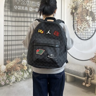 Jordan乔丹双肩包正品篮球背包AJ运动包新款男包女包皮面休闲包包