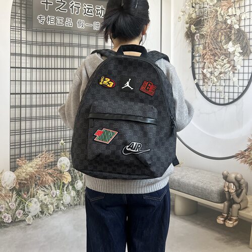 Jordan乔丹双肩包正品篮球背包AJ运动包新款男包女包皮面休闲包包