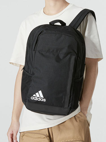 阿迪达斯黑色电脑包学生书双肩包