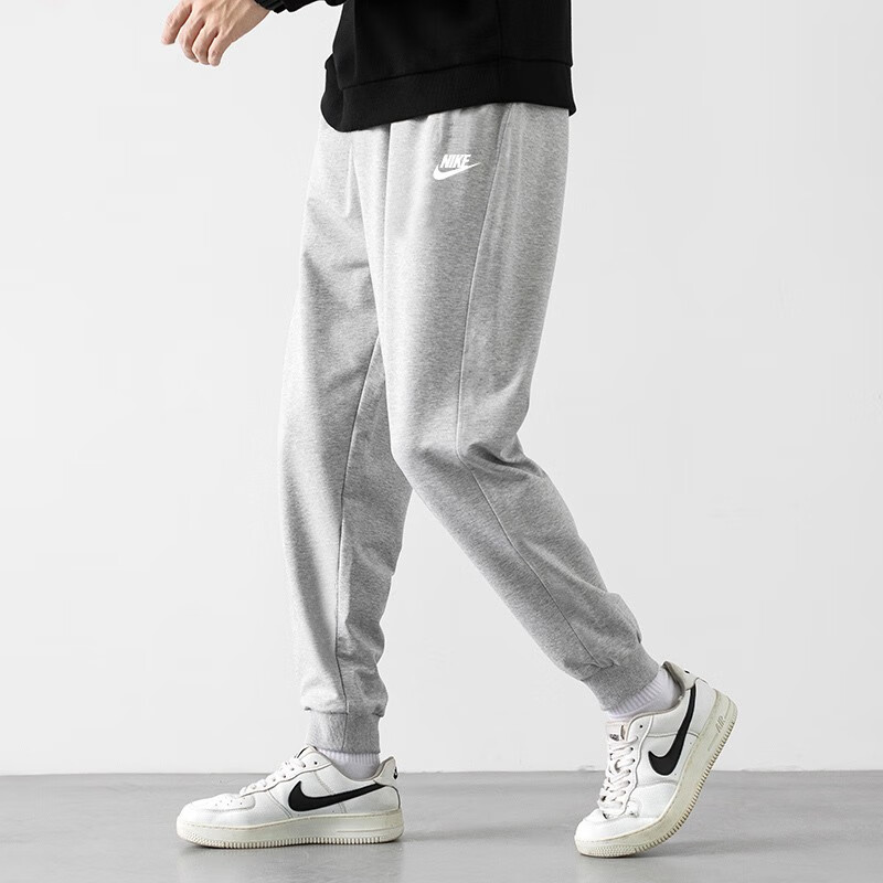灰色束脚卫裤耐克男长裤假一赔十