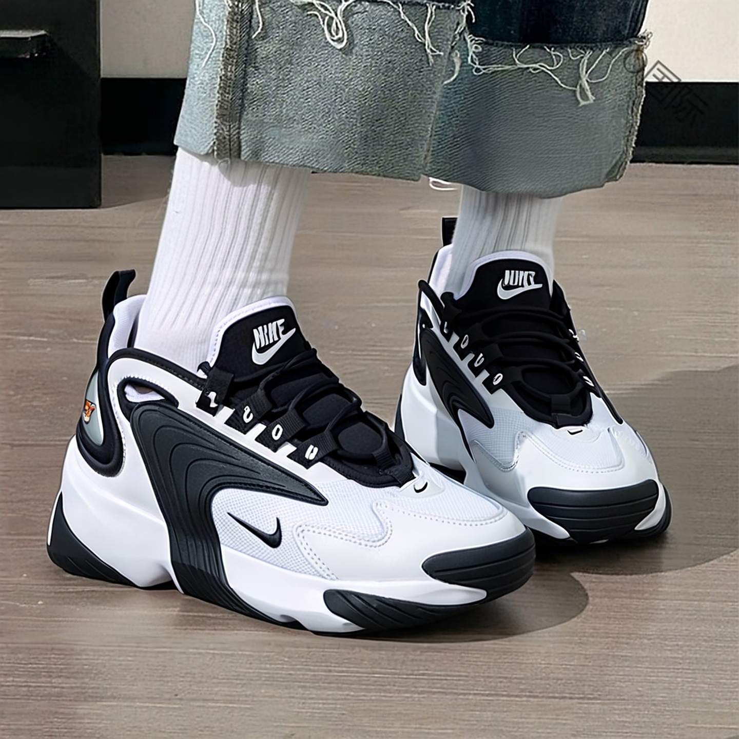 耐克官方正品黑白运动鞋女老爹鞋