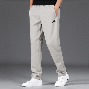 针织直筒跑步篮球宽松休闲长裤 阿迪达斯裤 透气运动裤 新款 子男春季