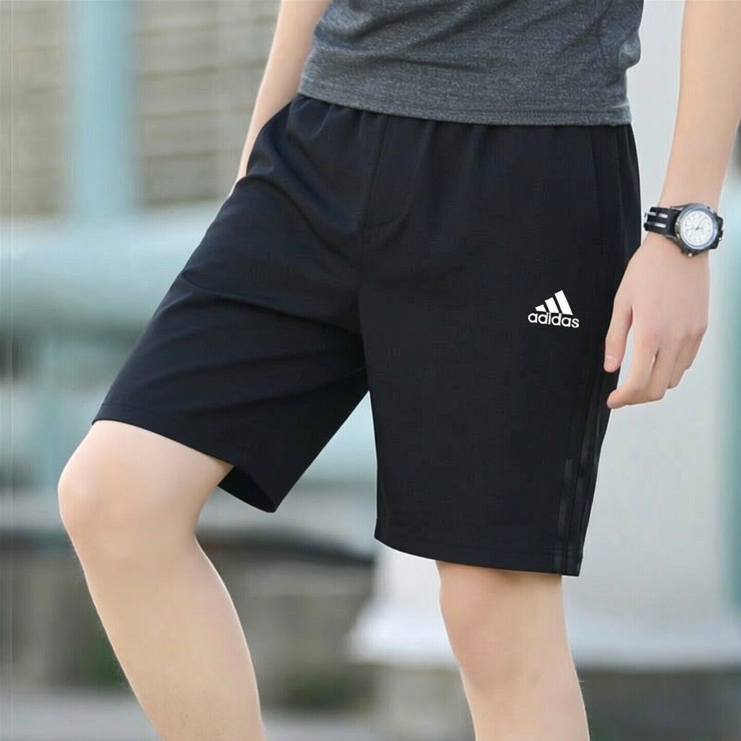 adidas阿迪达斯短裤男2026夏季新款正品透气梭织速干五分裤IC9392