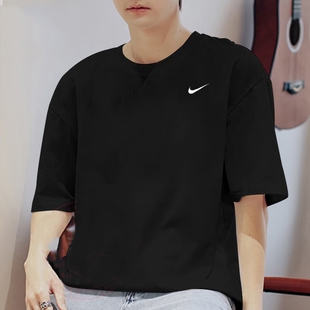 黑色运动短袖Nike耐克正品纯棉美式T恤跑步上衣休闲半截袖BV0508
