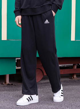 阿迪达斯裤子男裤秋季新款跑步健身运动裤宽松大码直筒长裤IC9425