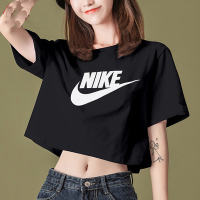 耐克宽松短款运动女T恤短袖