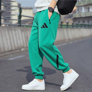 男春季 篮球街舞复古裤 新款 绿色美式 子男 休闲卫裤 阿迪达斯运动裤