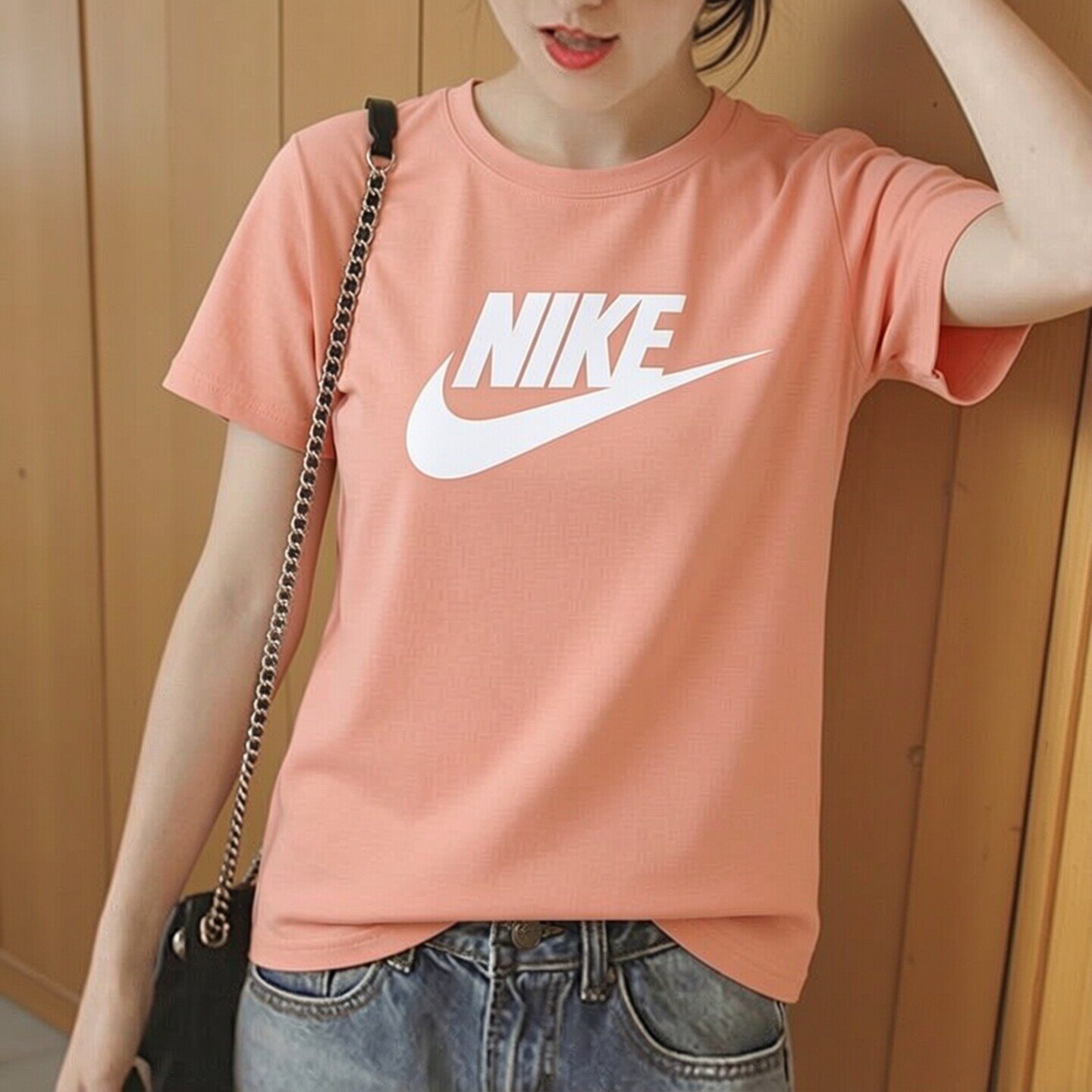 NIKE耐克圆领T恤女装春季女士休闲半袖透气短袖运动服上衣DX7907