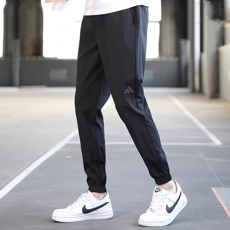 阿迪达斯裤子男2026夏季新款运动裤束脚裤速干梭织薄款长裤HF8984