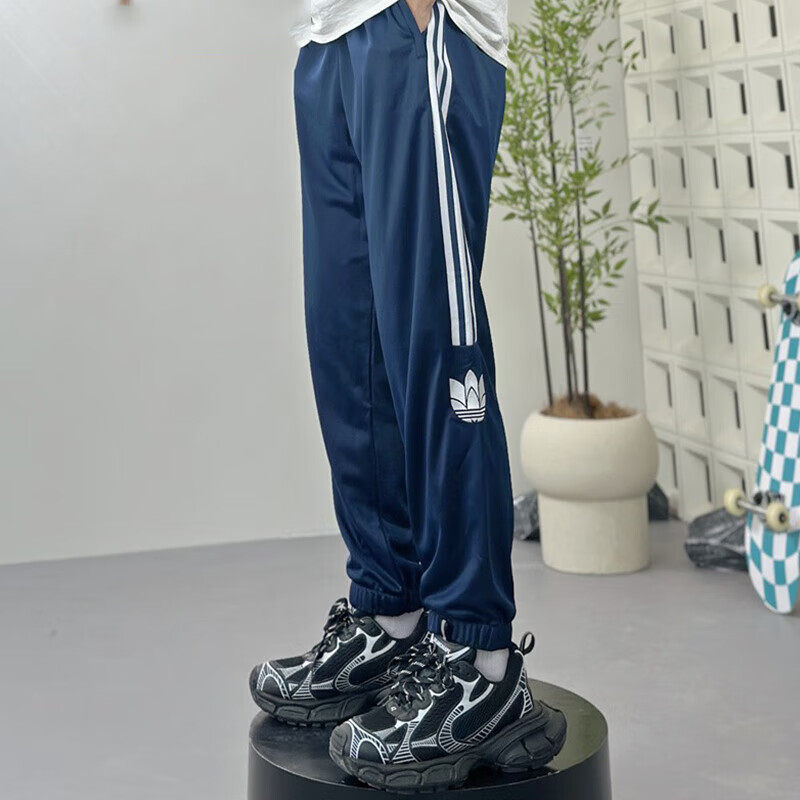 阿迪达斯三叶草卫裤男裤春季大码运动裤蓝色针织束脚裤透气休闲裤,运动服/休闲服装,运动长裤,淘宝优惠券,粉丝福利购,淘宝优惠卷