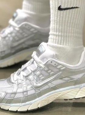 NIKE耐克女鞋P-6000低帮老爹鞋银色鞋跑步鞋日常运动休闲鞋BV1021