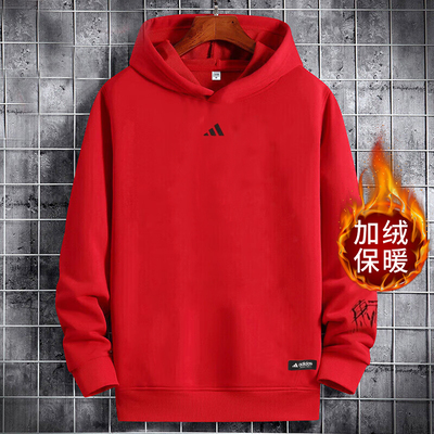 正品假一赔十阿迪达斯加绒卫衣男