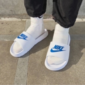 男鞋 夏季 运动凉鞋 NIKE耐克白色拖鞋 休闲轻便透气沙滩鞋 一字凉拖