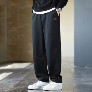 阔腿直筒裤 宽松美式 腿运动裤 子男秋季 抽绳裤 新款 裤 阿迪达斯裤 工装