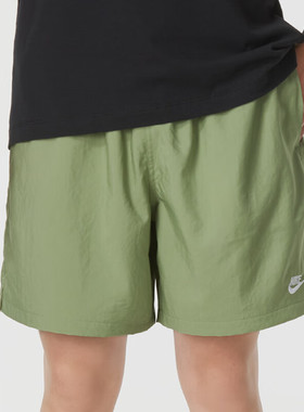 绿色速干短裤Nike耐克正品轻薄透气运动裤男篮球跑步五分裤FN3308