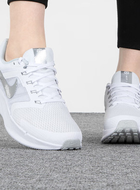 NIKE耐克女鞋秋季跑步鞋网面透气休闲鞋潮流银白色运动鞋 DD9294