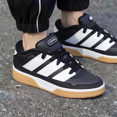 阿迪达斯休闲男鞋春季新款正品低帮篮球鞋复古黑白TURNAROUND板鞋