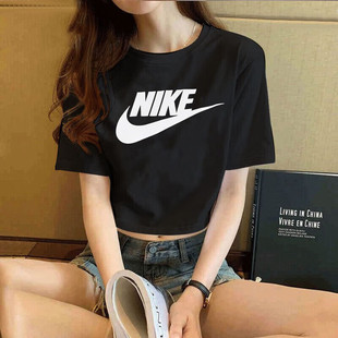 耐克短袖女装夏季休闲运动瑜伽服宽松透气纯棉圆领健身T恤BV6176