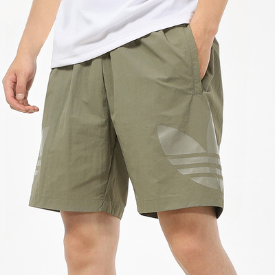 三叶草绿色短款宽松透气adidas