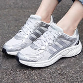 女春季 新款 透气网面运动鞋 阿迪达斯老爹鞋 复古网球轻便银色休闲鞋