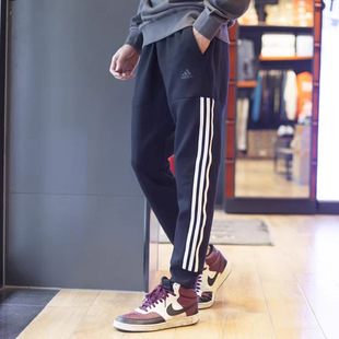 阿迪达斯裤子男秋季新款针织运动裤收口小脚裤跑步长裤卫裤HE7445