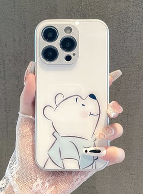 华为mate50/40/30玻璃壳维尼熊