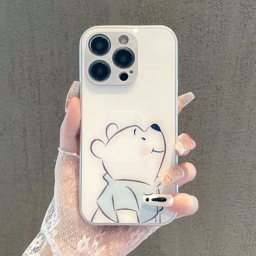 华为mate50/40/30玻璃壳维尼熊