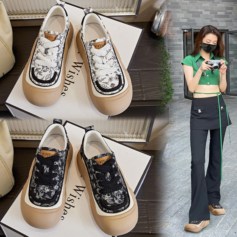 真皮小白鞋女2026春季新款复古丑萌大头鞋厚底运动鞋休闲百搭女鞋,女鞋,时尚休闲鞋,淘宝优惠券,粉丝福利购,淘宝优惠卷