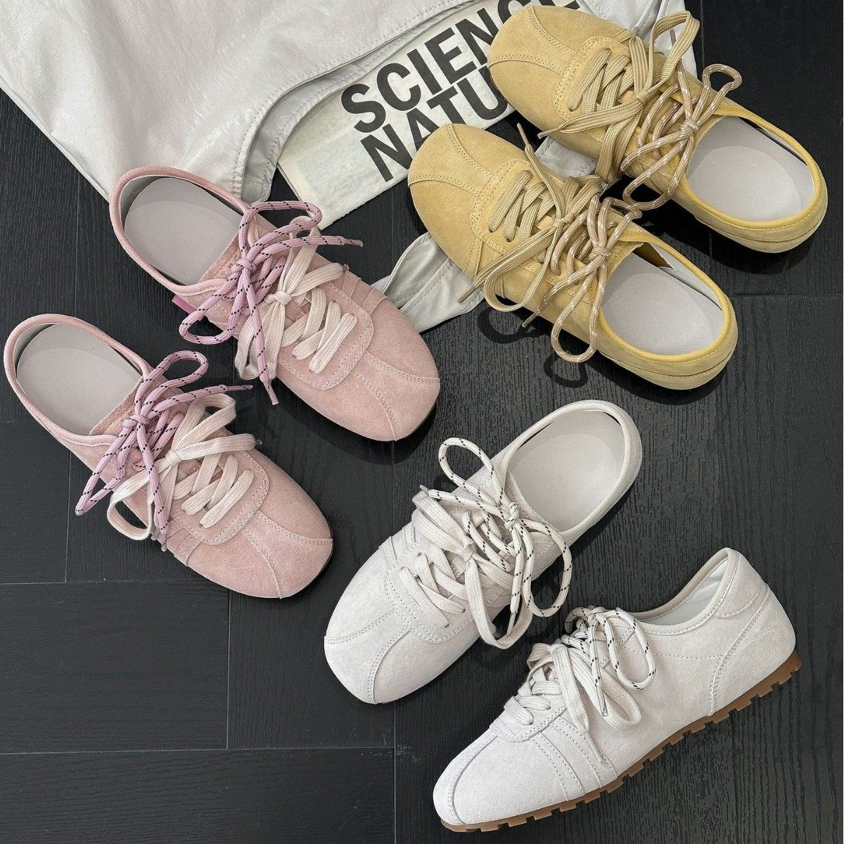 2026春季新款平底头层猪巴德训鞋女百搭系带时尚轻便休闲运动潮鞋,女鞋,时尚休闲鞋,淘宝优惠券,粉丝福利购,淘宝优惠卷