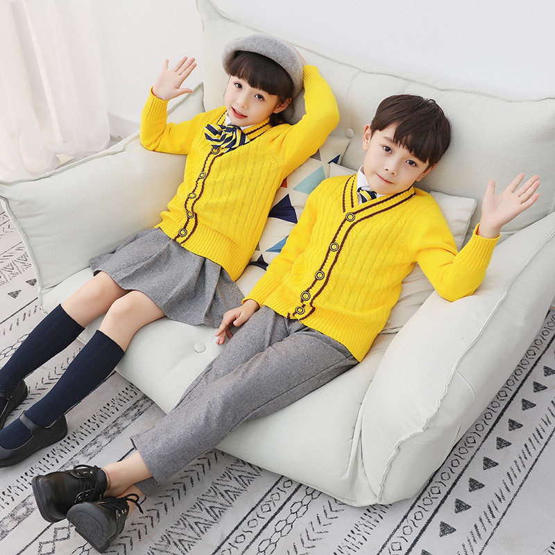幼儿园园服新款秋冬季儿童制服中小学生校服韩版童装毛衣毛呢套装