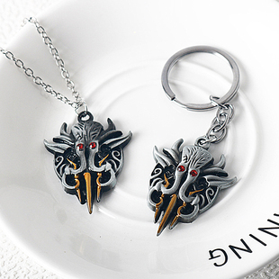博德之门3标志吊坠金属灵吸怪章鱼项链钥匙扣挂件 Gate Baldur