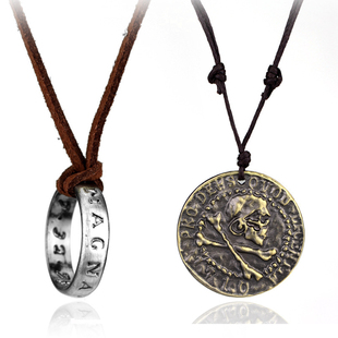 Uncharted4神秘海域4周边挂件盗贼末路德雷克金币刻字指环项链男