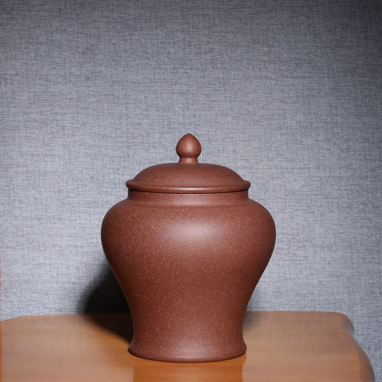 宜兴紫砂茶叶罐大号密封罐储存罐子精品高档陶瓷小号便携茶罐紫泥