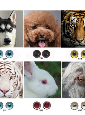 假狗眼睛珠配件玩偶手缝羊毛毡兔眼片羊老虎动物泰迪公仔眼睛SY