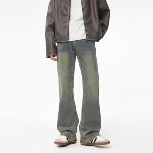 加长裤子男高个子190牛仔裤春夏复古微喇加厚加绒休闲长裤115cm