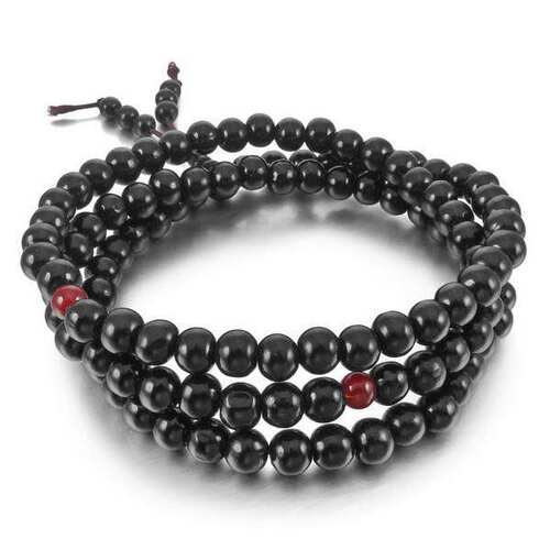 （压箱底）天竺 迷你 黑色手串 高能108颗檀香念珠 简约  男女适