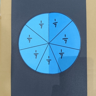 手工制作认识分数自制教具玩具数学分数翻翻乐分数盘成品