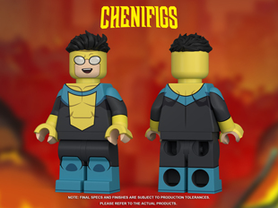 第三方 CHENIFIGS新品 Invincible 无敌少侠  拼插积木 人仔玩具