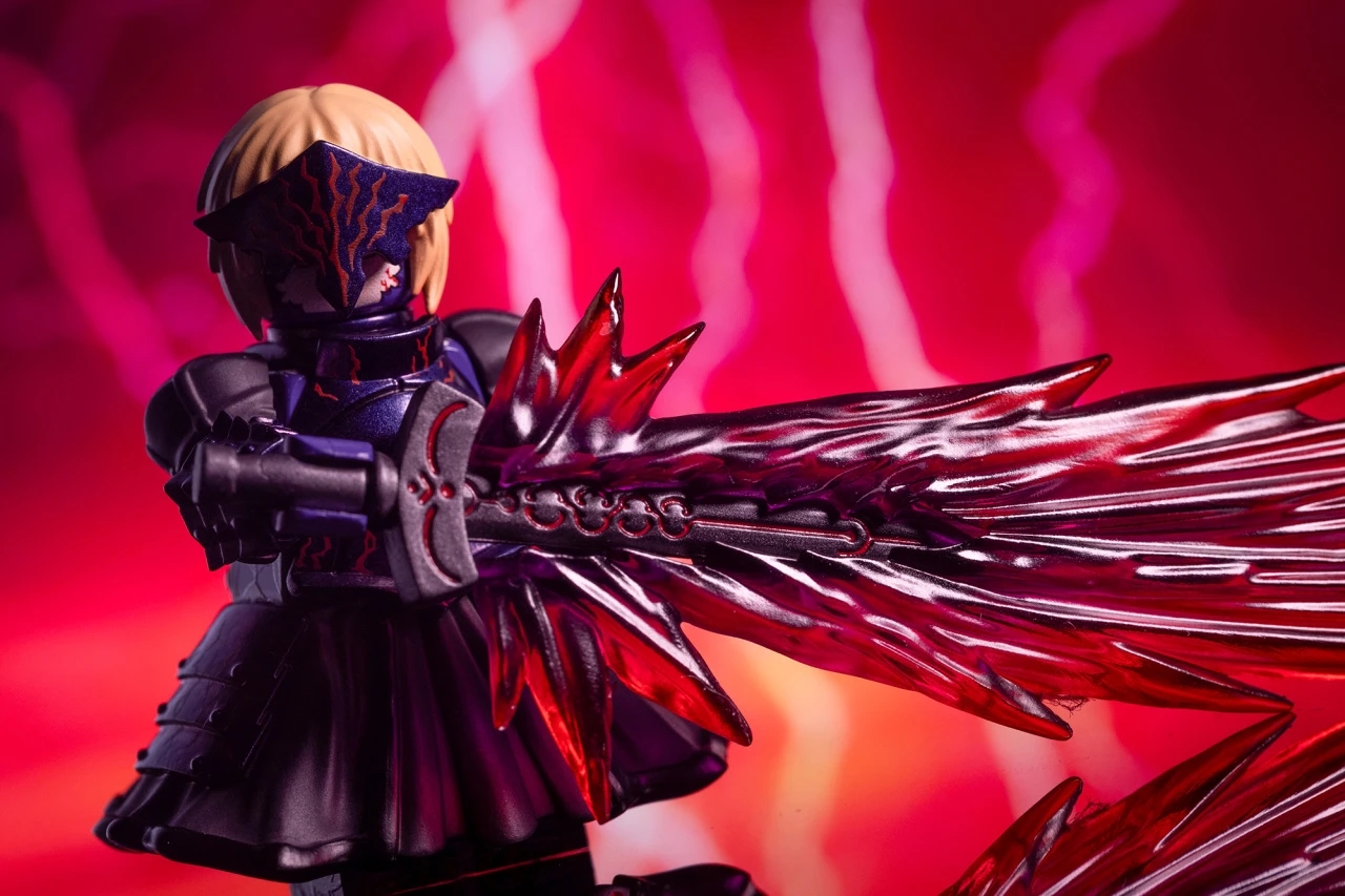 人仔工厂第三方 FGO系列 黑Saber V2 拼插积木 玩具