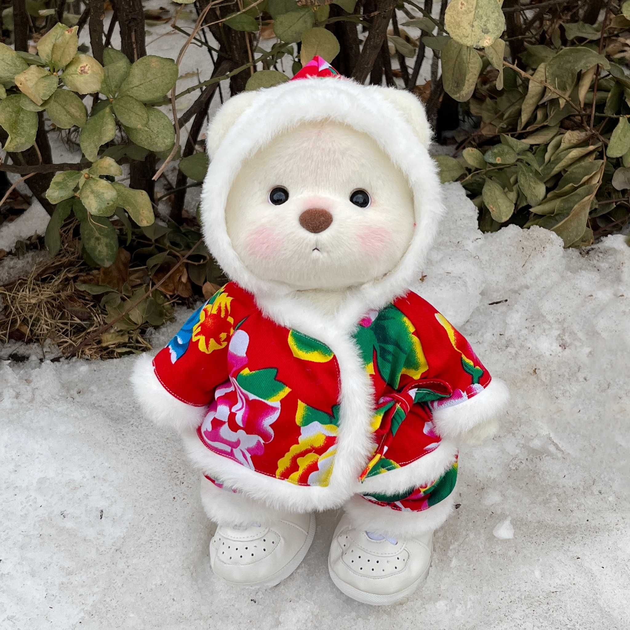 大花袄莉娜熊的衣服20cm小中号