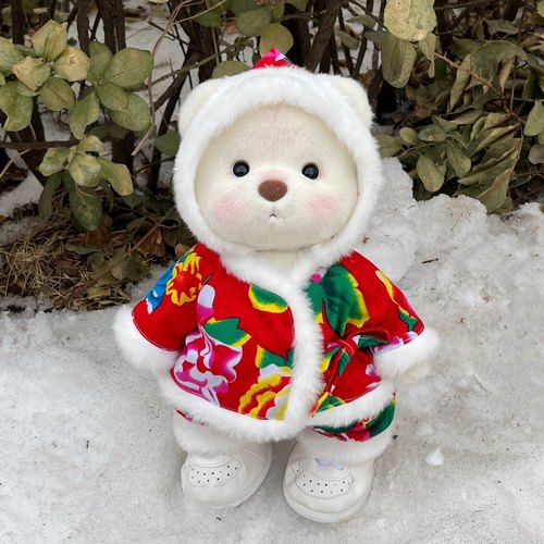 大花袄莉娜熊的衣服20cm小中号