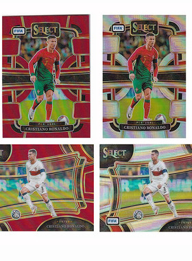 球星卡 C罗 银红折 2023-24 select FIFA版 葡萄牙队长利雅得胜利