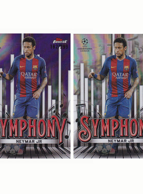 球星卡 内马尔 299编紫折 交响乐特卡 2025 topps finest巴塞罗那