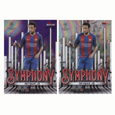 球星卡 内马尔 299编紫折 交响乐特卡 2025 topps finest巴塞罗那