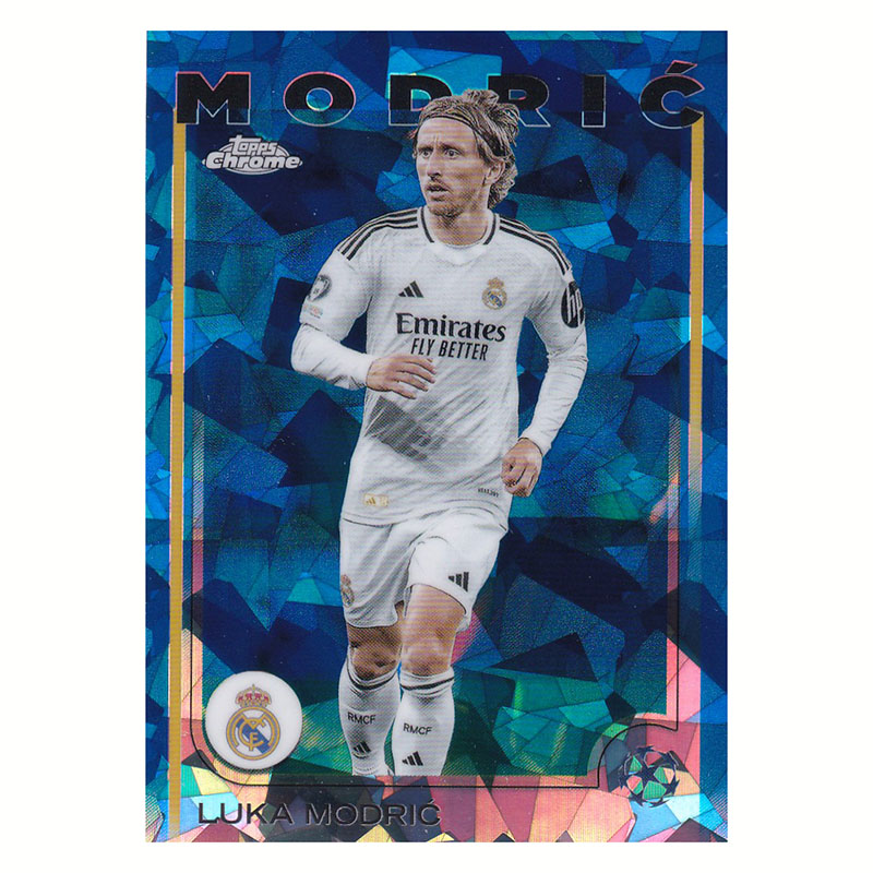 球星卡 莫德里奇 蓝碎冰折 2025 topps chrome 皇马