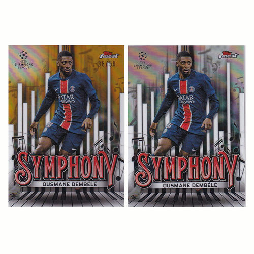 球星卡 登贝莱 50编金折 交响乐特卡 2025 topps finest 巴黎