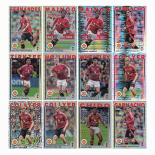 球星卡 B费 梅努 霍伊伦德 加纳乔 银折2024-25 Topps chrome曼联
